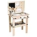 WONKAWOO Wooden Workbench with Blackboard Tool Playset for Kids and Toddlers Construction Bench Set Educational Building Toy Gift for Boys Girls