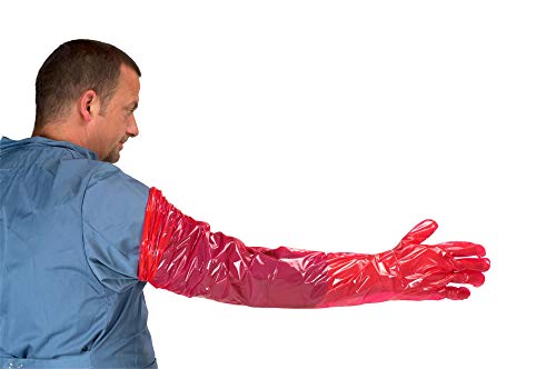 Preisvergleich Produktbild Handschuh, Armlänge, 1 x 100 pro Packung, Rot