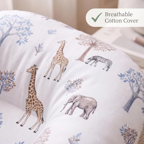 Image of ๐ช๐ข๐ข๐ ๐ญ๐ฌ Baby Head Support Pillow | Newborn Sleeping Pillow | Soft Cotton Baby Cushion | Infant Neck Support Pillow | Travel & Crib Use | 0-12 Months