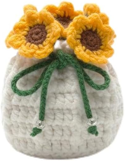Crochet Sunflower Potli Bag for Styling | Perfect for Daily Use | Thoughtful Gift for Her