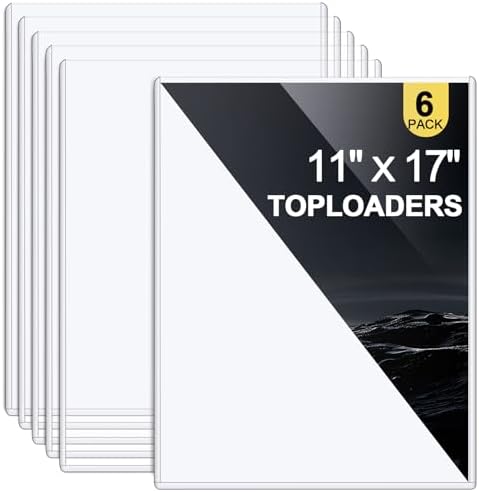 AKONEGE 5-Pack 11x14 Inch Rigid Plastic Print Protectors - Heavy Duty Top Loading Sleeves For Posters, Art, Menus - View #3