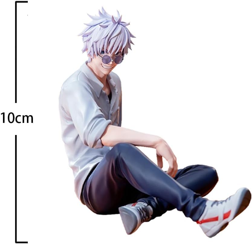 Image of FUNFOB Gojo Action Figure Height -10cm Collectible for Anime Fans Manga Weeb PVC Multicolour | Gojo - Grey Shirt