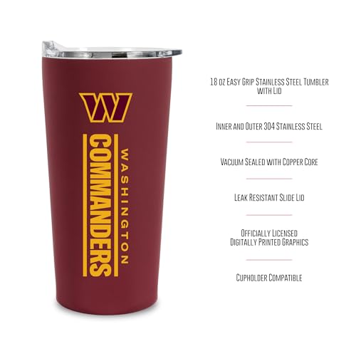 Image of Rico Industries NFL Football Soft Touch, Easy Grip Tumbler