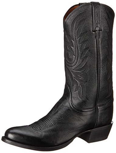 Lucchese Bootmaker Men's Carso-blk Lonestar Calf Cowboy Riding Boot, Black, 10.5 D US