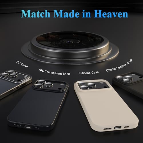 Protecteur objectif iPhone 17 Pro Max en verre trempé et métal YWXTW avec pose facile