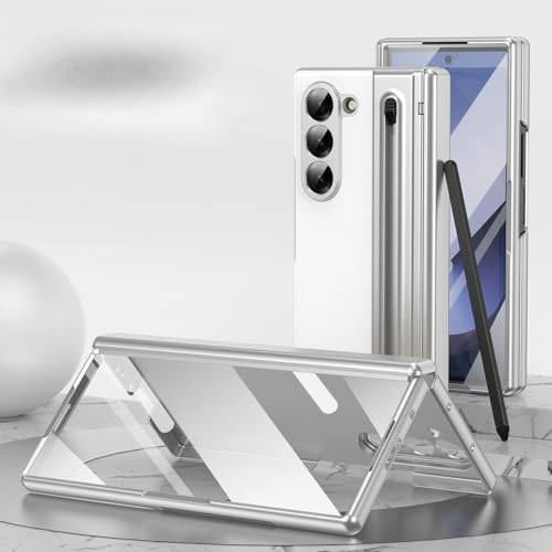 Coque Samsung Galaxy Z Fold 7 blanche avec stylo et protection charnière