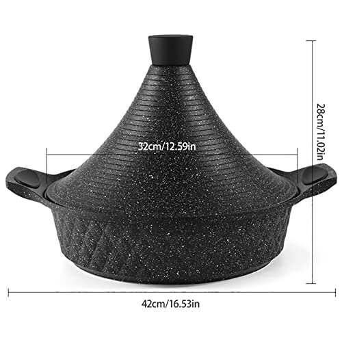 Bamfy Moroccan Tagine Pot With Cone-Shaped Lid And Handle For Cooking Nonstick Enameled Cast Iron Tajine Pot Cooker (Color : Green) #TOP5