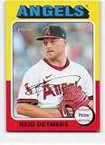2024 TOPPS HERITAGE #422 REID DETMERS LOS ANGELES ANGELS BASEBALL OFFICIAL TRADING CARD OF MLB
