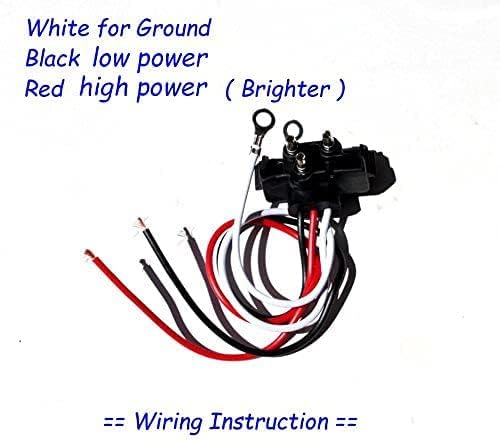 Pair of 2 LED 4" Round Back-up Reverse Light Kits Include Grommet, Plug Clear Lens White Light Truck Trailer RV 25108C-WK