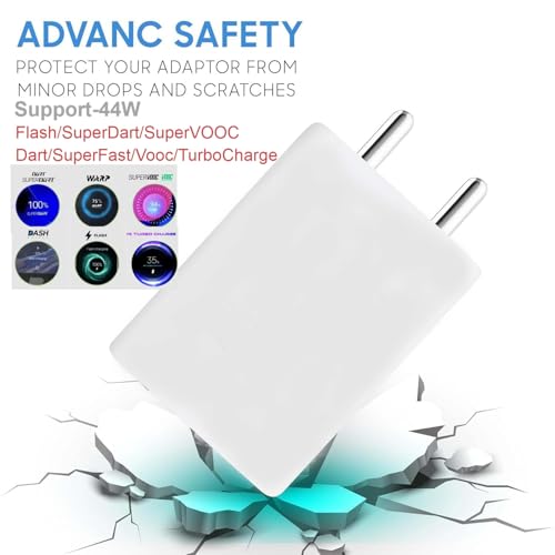 Image of 44W Flash Charger Compatible for Vivo V25 5g /v23 5g /v23 E 5g /v23pro 5g /y35 /y75 /y73 /v25 /v23 /v325e /v21 /v21 Pro Fast Charging for Your Devices