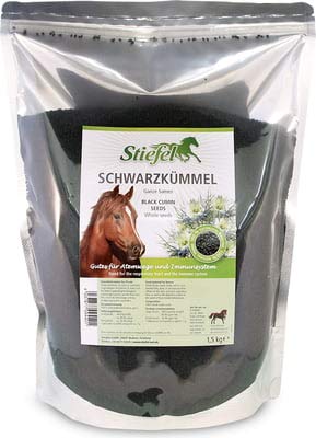 Stiefel Schwarzkümmel, 100% natürlicher Schwarzkümmelkuchen, zur Unterstützung für Haut, Fell, Atemwege, Immunsystem & Verdauung, Pellets, 10kg
