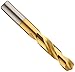 Chicago Latrobe 2159 High-Speed Steel Short Length Drill Bit, TiN Coated, Round Shank, 135 Degree Split Point, 1/4" Size (Pack of 12)