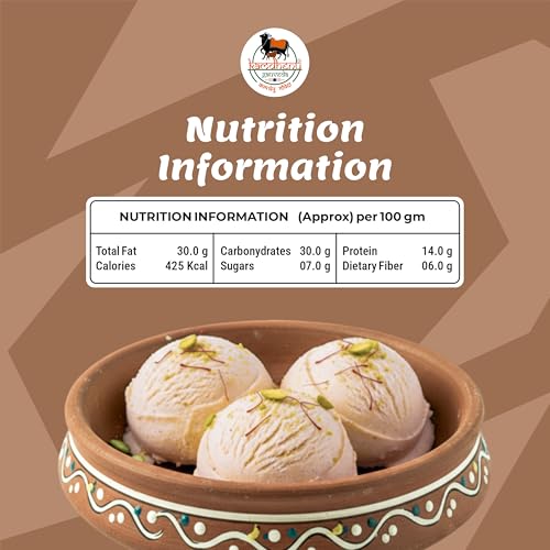 Image of Kamdhenu Gauveda Mava Malai Ice Cream Mix Powder 150g - Instant Homemade Malai Kulfi Premix | No Machine Needed | Eggless & 100% Vegetarian | Makes 500ml+ Malai Ice Cream, Kulfi & Frozen Dessert