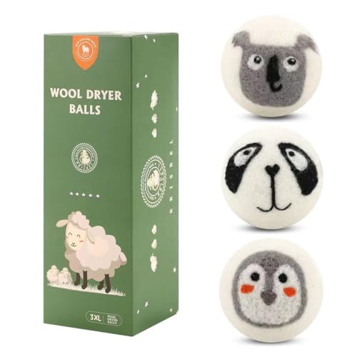 Wool Dryer Balls 3 Pack XL - Organic Laundry
