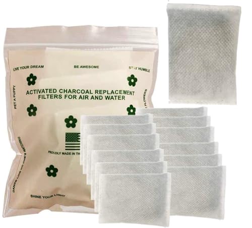 Green Piece® All-Natural Baby Diaper Pail Deodorizer - Activated Charcoal Air Purifier Compatible with Diaper Pails, Shoe Closets, Trash Cans (Pack of 12 + 1 Big Filter)