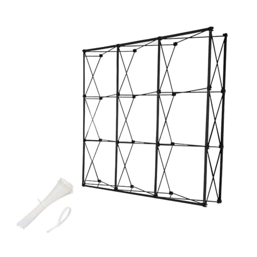 Présentoir en Tissu Stable et Cadre de Stand Portable Auto-portant