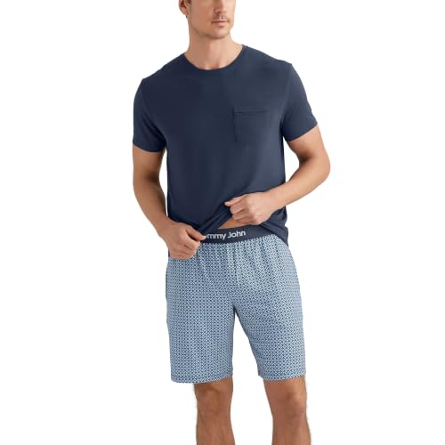 Image of Tommy John Men's Second Skin Pajama Shorts - Comfortable Soft Sleep & Lounge Bottoms for Men