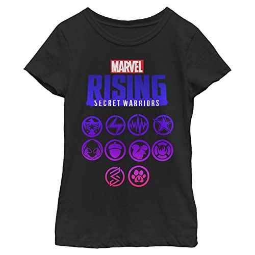 T-shirt Marvel Secret Warriors noir grand confort en coton doux pour fille taille L