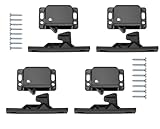 4 Stück Schranktür verriegelung wohnmobil,schranktür verriegelung wohnwagen,Wohnmobil-Schubladenriegel und -verschlüsse,Geeignet für Schränke, Schubladen, Wohnwagentüren und mehr (Schwarz)