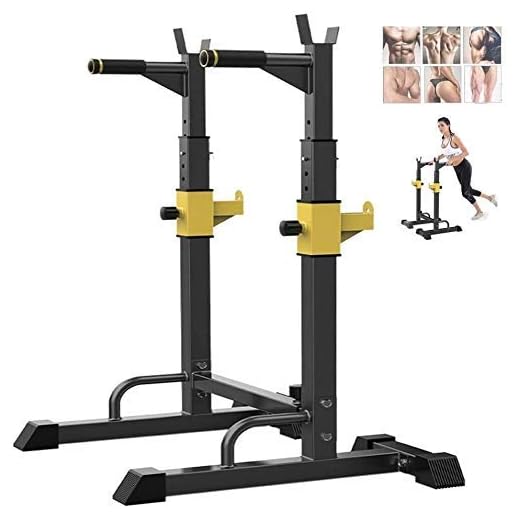Tcylz Justerbar Vikt Bänken Squat Barbell Gratis Bänk Press Stativ Hem Gym Justerbar Barbell Stand Multifunktion Pull Up Bar Squat Rack, Hem Gym Fitness Stativ Start av utrustning för styrketräning, m
