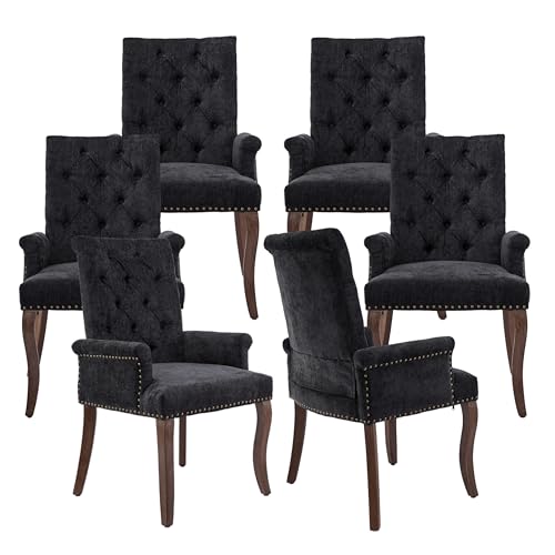 KIUMU Tufted Chenille Dining Chair