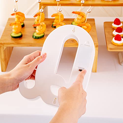Image of Restaurantware-Illumify 6.8 x 1.2 x 8.7 Inch Light Up Letter, 1 Durable Marquee LED Light - Letter Q, Touchproof, White Plastic Party Light, Keyhole Slot, For Parties, Weddings, Or Special Events