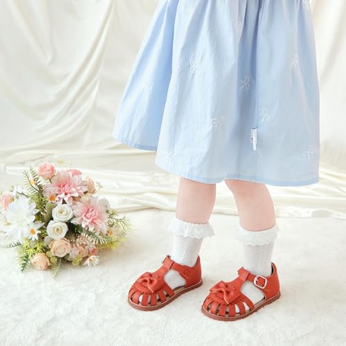 Image of Otter MOMO Girls Open Toe Princess Flat Sandals with Comfort Sole Summer Sandals