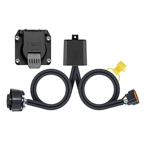 Recall 235 - Tow Hitch Harness Fire While - 2020-2022 Hyundai Palisade 3 CURT 56466 7-Pin Trailer Wiring Harness for Select Hyundai Palisade, Santa Cruz, Kia Telluride, Vehicle-Side Custom RV Blade Socket, Plug-and-Play No Splice Install, Converter, Dust Cover, Fuse Holder