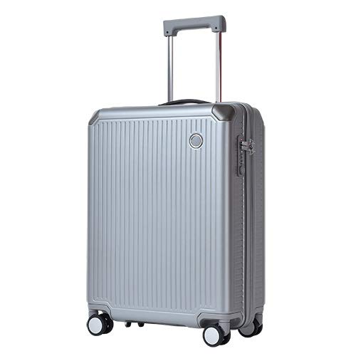 ECHOLAC Polycarbonate 56 cms Silver Hardsided Cabin Luggage (PC148