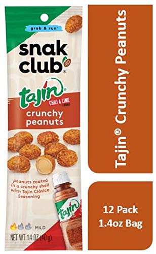 Snak Club Tajin Chili & Lime Seasoned Crunchy Peanuts (12 1.4 Single Serve Bags)… #TOP2