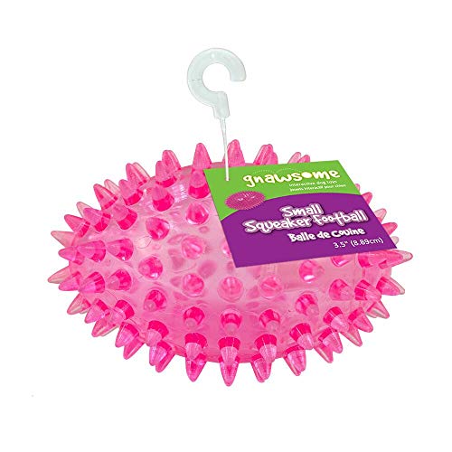 Gnawsome™ 3.5” Spiky Squeaker Football Dog Toy - Small, Cleans Teeth And Promotes Good Dental And Gum Health For Your Pet, Colors Will Vary #TOP3
