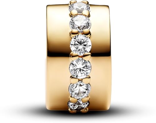 Clip PANDORA de plata y oro de 14 quilates para pulseras Moments 3