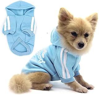 Dog Hoodies Clothes,Pet Puppy Cat Cotton Warm Hoodies Coat Sweater Small Dog Winter Clothes Pet Dog Warm Jacket Fashion Soft Cotton Puppy Outdoor Pullover Dog Vest
