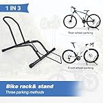 2 Packs Bike Floor Stand for Mountain MTB & Road Bicycles 23c-4.0 inch Wide Tire 20-29 inch Tire Indoor Outdoor Bike Rack Bicycle Floor Stand Black - Image 4