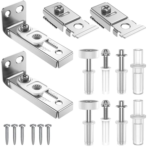 2 sets Kit de Herrajes para Puerta Bifold, Kit de Reparación de Herrajes para Puerta de Armario, Kit de Herrajes Correderos para Puerta Granero miniatura 1