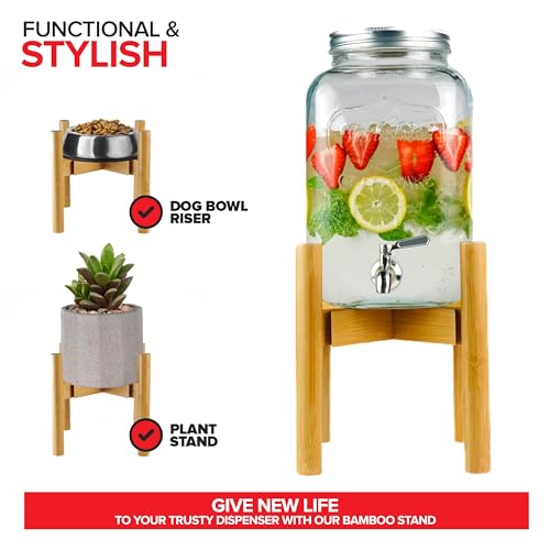 Modern Innovations Adjustable Water Dispenser Stand for 5 Gallon Bottle (8-10 Inch Fit) Beverage Jug or Stainless Steel Drink Dispenser Stand Only for Juice, Iced Tea, Lemonade, Parties, Catering