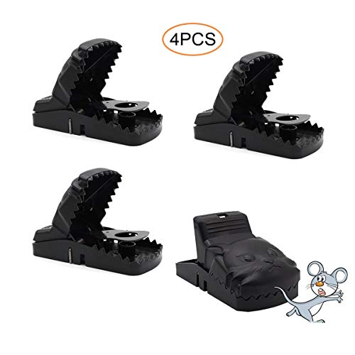 Preisvergleich Produktbild GLOBALDREAM Mäusefalle, 4 Stück Mausefalle Schlagfalle aus Kunststoff Rattenfalle Mausefallen aus Kunststoff Super einfaches Aufstellen, Ökologisch und wiederverwendbar