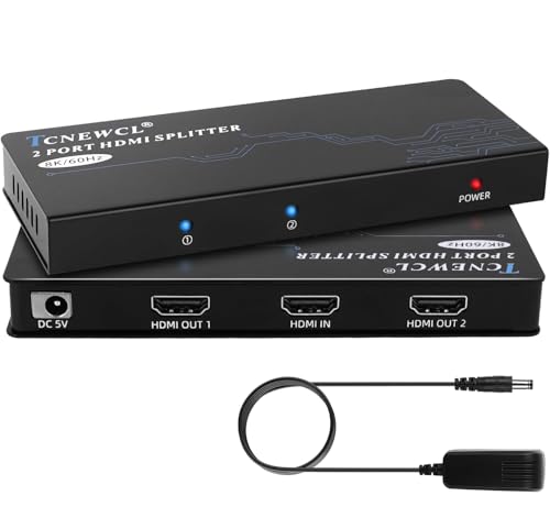 Répartiteur HDMI 1 entrée 2 sorties 8K 60Hz compatible PS5 et PC