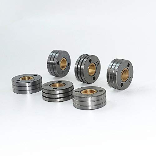 MIG Welding Machine Wire Feeding Roll V U K Knurl Groove for 0.8 1.0 1.2mm Steel Aluminum Flux Cord Welding Wire Feeder Roll (0.8/1.0mm (0.03/0.04”), V Groove)