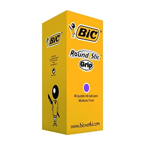 BIC Round Stic Grip Ballpoint Pens - 40 Pack Cover
