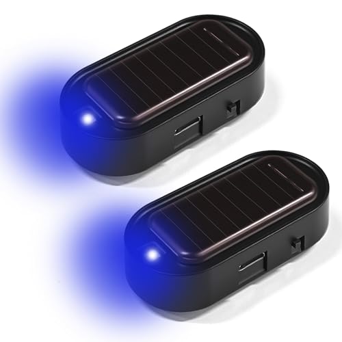 HQRNYP 2PCS Car Solar Power Simulated Dummy Alarm, Car Alarm