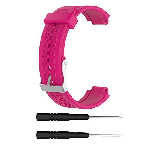 RuenTech Compatible For Forerunner 25 Bands Small Replacement Silicone Strap Wrist Band Compatible with Garmin Forerunner 25 Smartwatch (Peach)