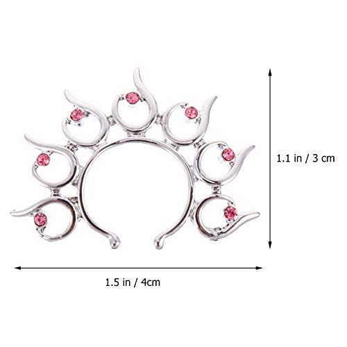 Healifty 4 Peças de Grampo de Mamilo de Mama Clipe de Aço Inoxidável Strass Brinquedos de Estimulaçã