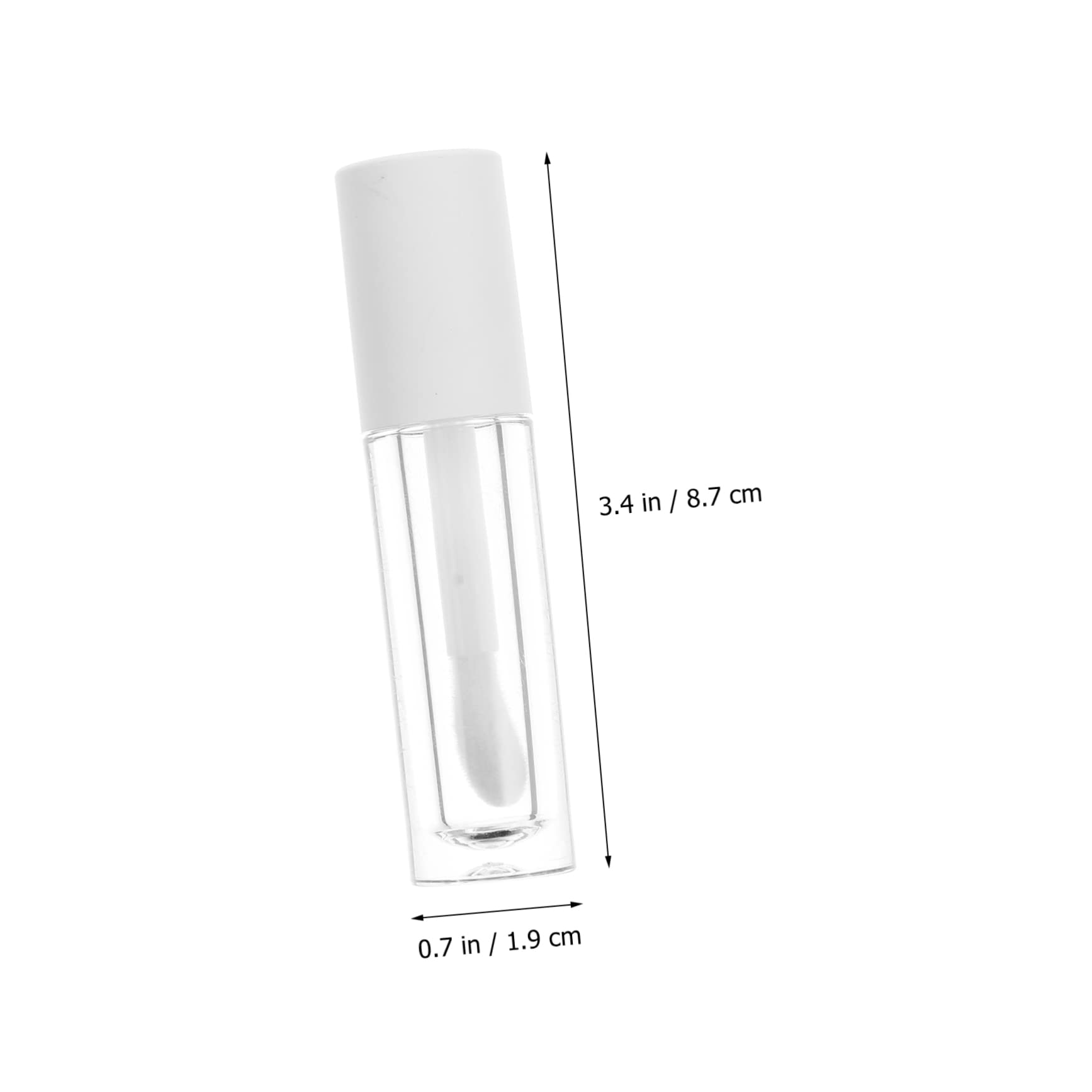 Mikinona 10pezzi Trasparente Per Lucidalabbra Tubetto Rotondo Bianco Per Balsamo e Per Labbra Mini Resistenti in Abs Per Cosmetici Liquidi