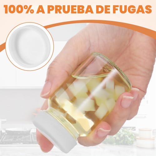 Miniatura 3 de 10 Piezas Frascos De Vidrio Con Tapa, 60 Ml Botes Cristal Pequeños Para Rellenar, Botellas De Vidrio Transparente Para Jugo, Tarro De Salsa, Bebidas Con Etiquetas Y Rotulador Para Jugo Blanco