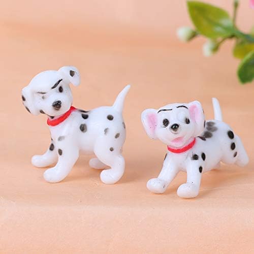 Miniature Dog Figurines 102Pcs Dalmatian Figures Mini Plastic Fairy Garden Miniature Moss Landscape DIY Terrarium Crafts Ornament Accessories for Home Décor image 5