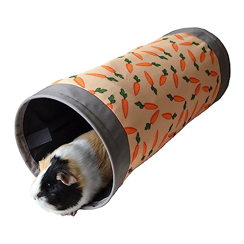 Rosewood 19615 Snuggles Spieltunnel Aus Stoff Mit Karotten-Print Für Kaninchen, Meerschweinchen, Frettchen Und Ratten