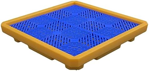 Drum Containment Spill Pallet, Leakproof Plastic Tray for Oil Spill, Strong Load Capacity, Modular Design for Warehouses and Factories,67.5x37.5x12CM