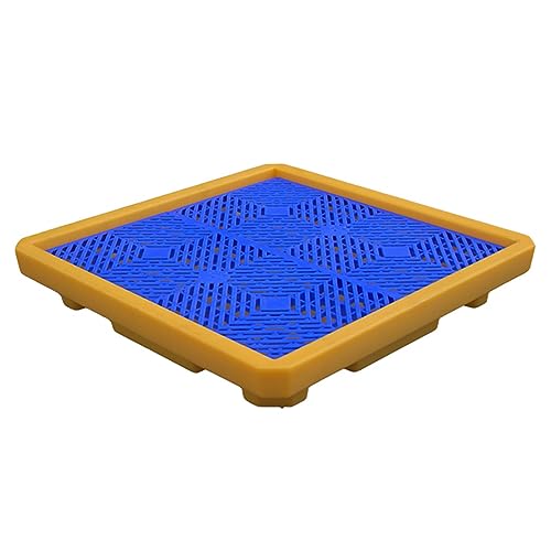 Pallet di caduta di contenimento del tamburo, piattaforma di plastica staccabile a tenuta stagna per i serbatoi dell'olio, alta capacità di carico per i magazzini e le fabbriche