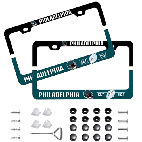 2Pcs License Plate Frames Holder Aluminum Alloy with Screws Universal US